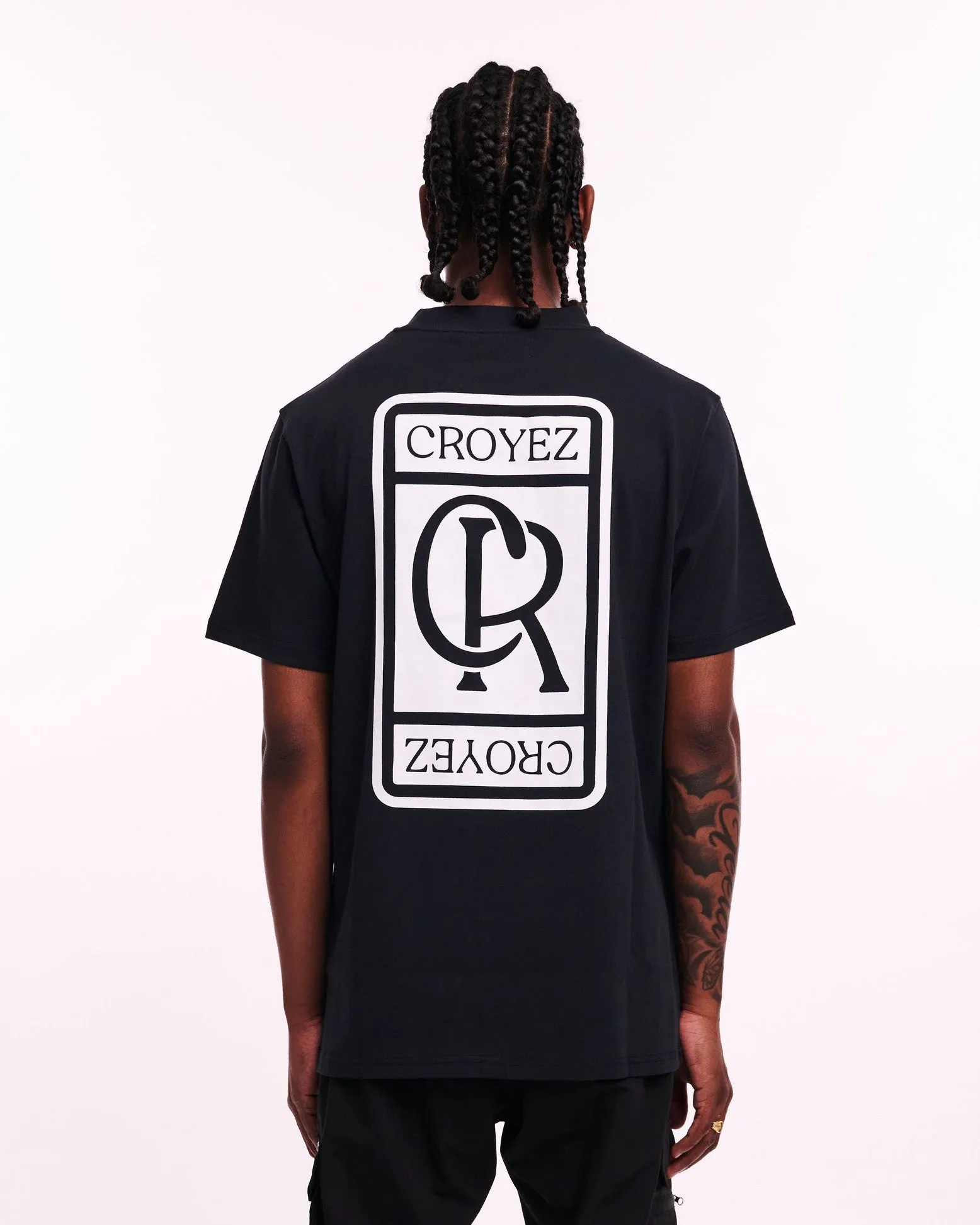 CROYEZ INITIAL T-SHIRT - BLACK/WHITE