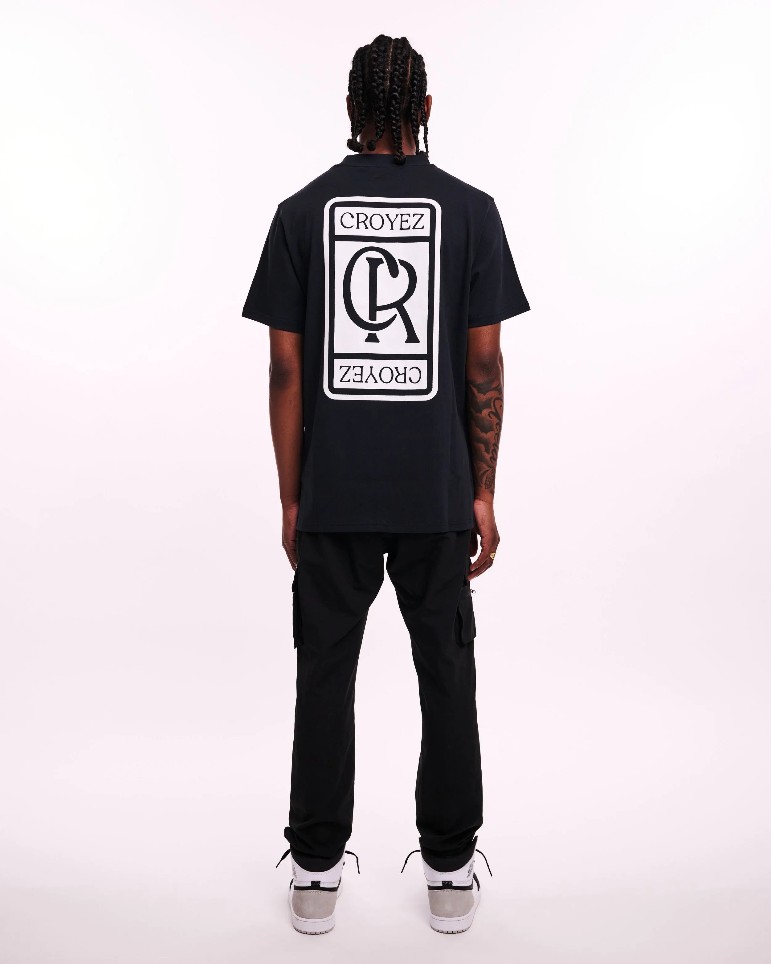 CROYEZ INITIAL T-SHIRT - BLACK/WHITE