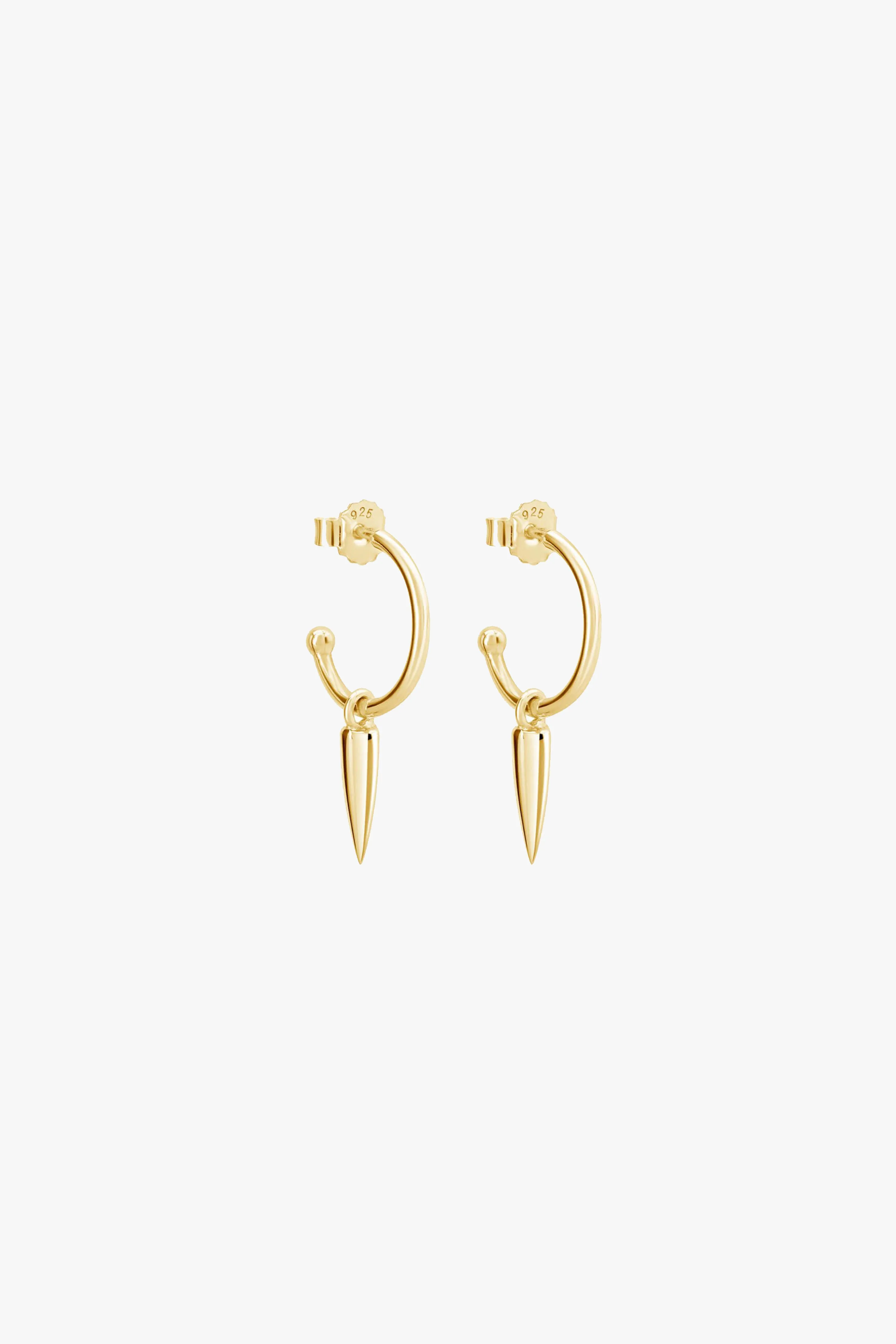 Dagger 18k Gold Plated Hoop Earrings