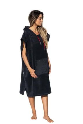 Dark Gray Surf Poncho - Medium Size - Cotton - sleeveless