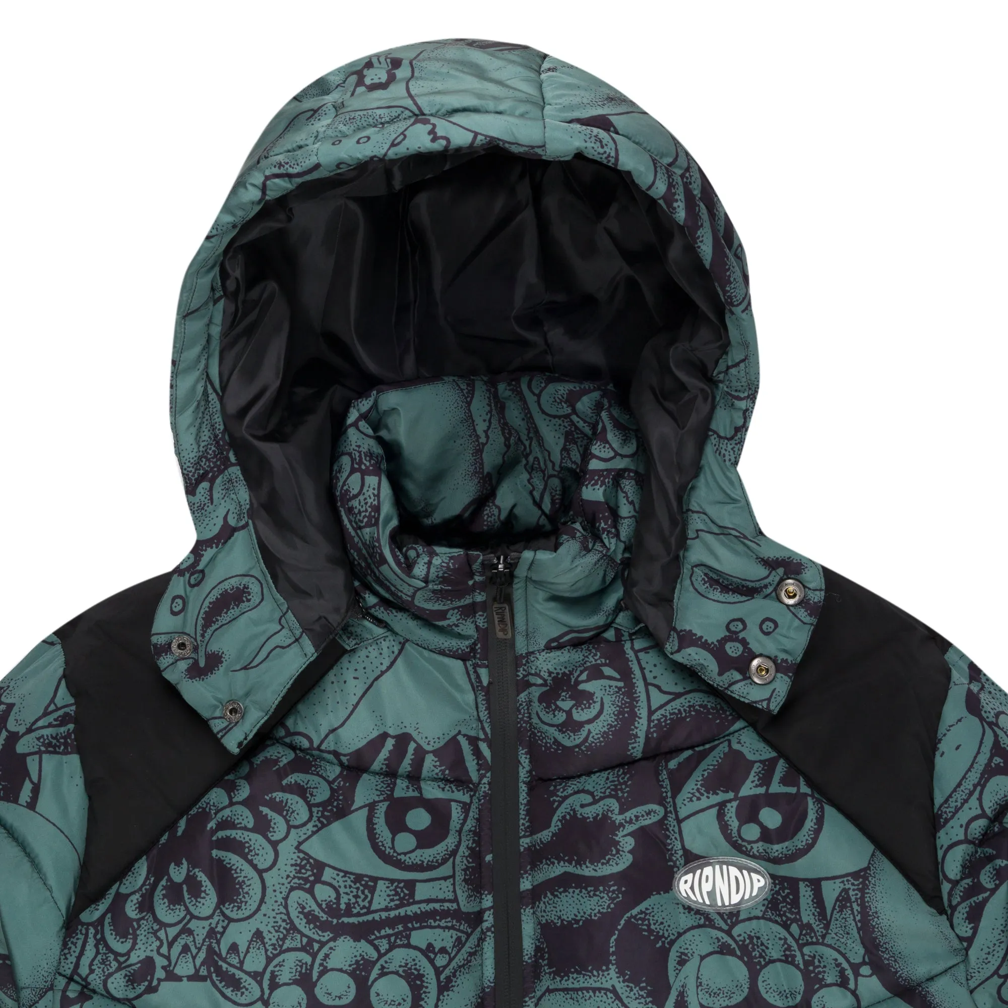 Dark Twisted Fantasy Puffer Jacket (Olive/Black)