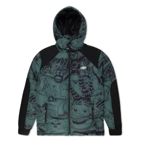 Dark Twisted Fantasy Puffer Jacket (Olive/Black)