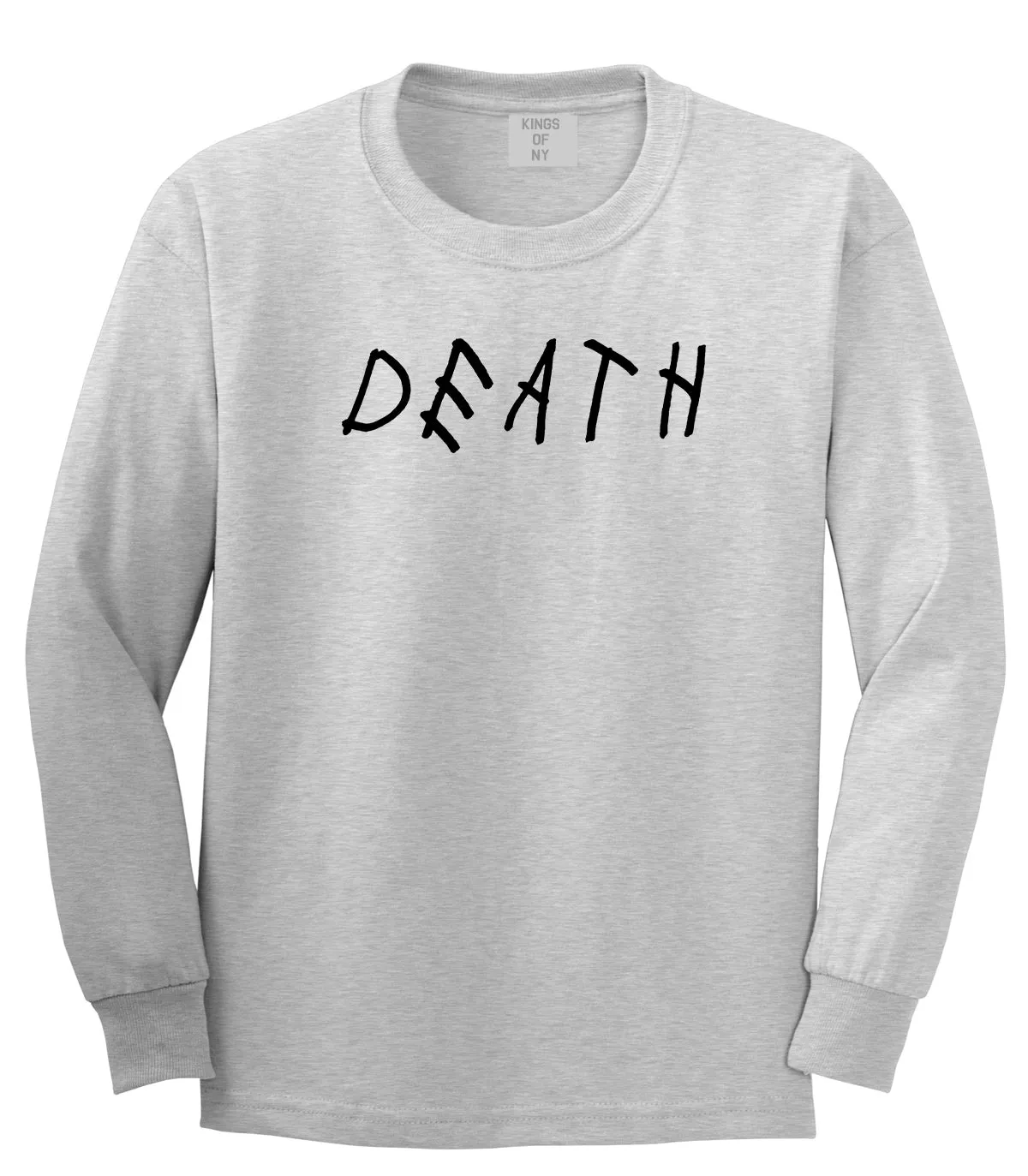 Death Font Mens Long Sleeve T-Shirt