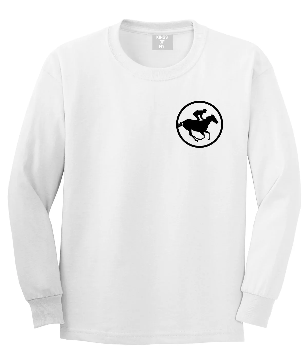 Derby Horse Racing Chest Mens Long Sleeve T-Shirt