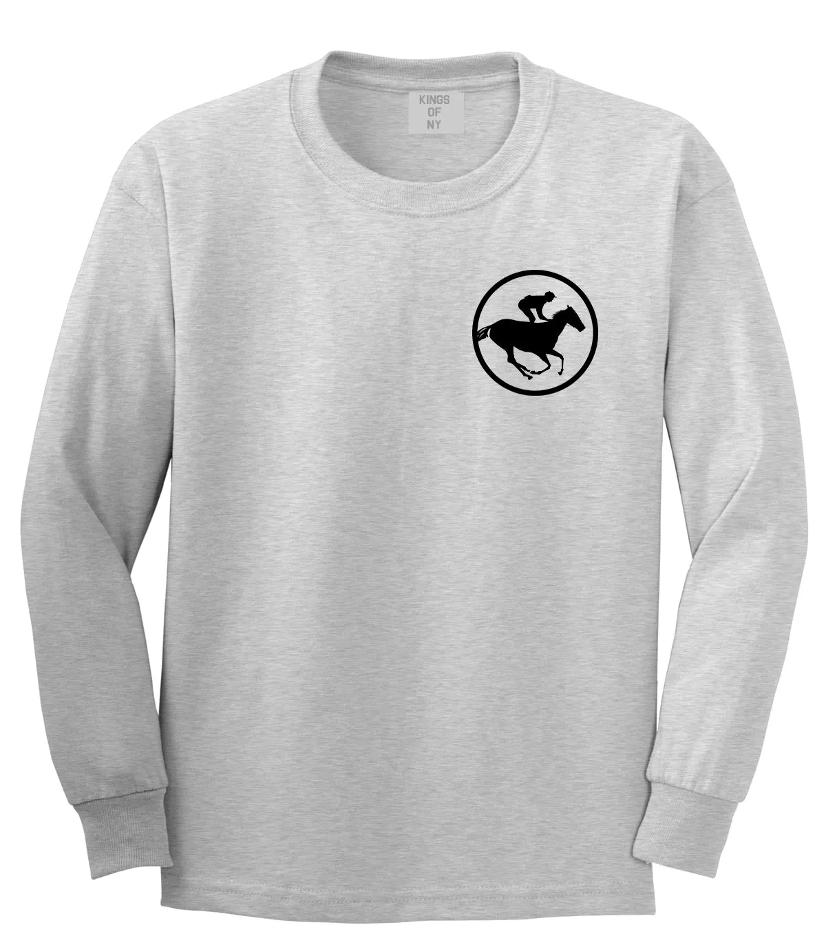 Derby Horse Racing Chest Mens Long Sleeve T-Shirt