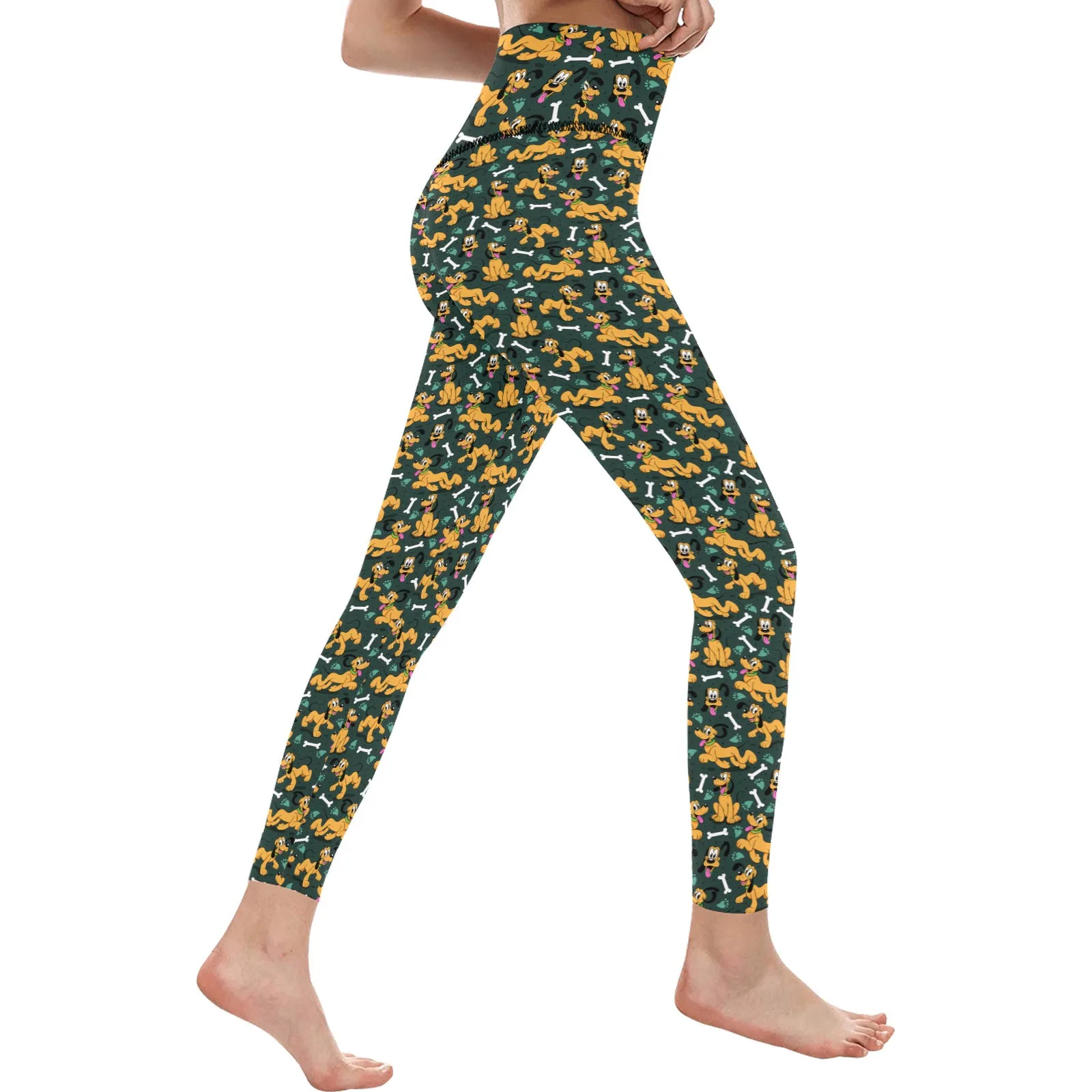 Disney Pluto Life Is Better With A Dog Women's Athletic Leggings