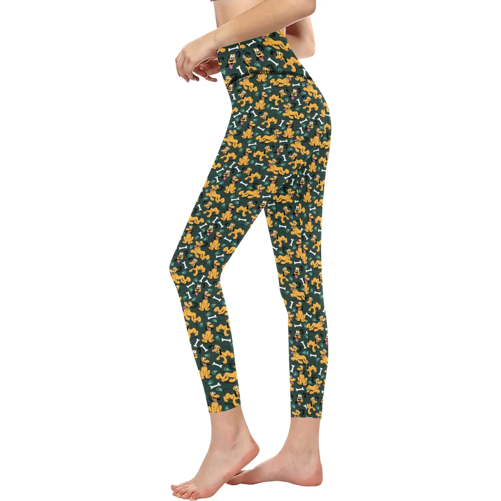 Disney Pluto Life Is Better With A Dog Women's Athletic Leggings