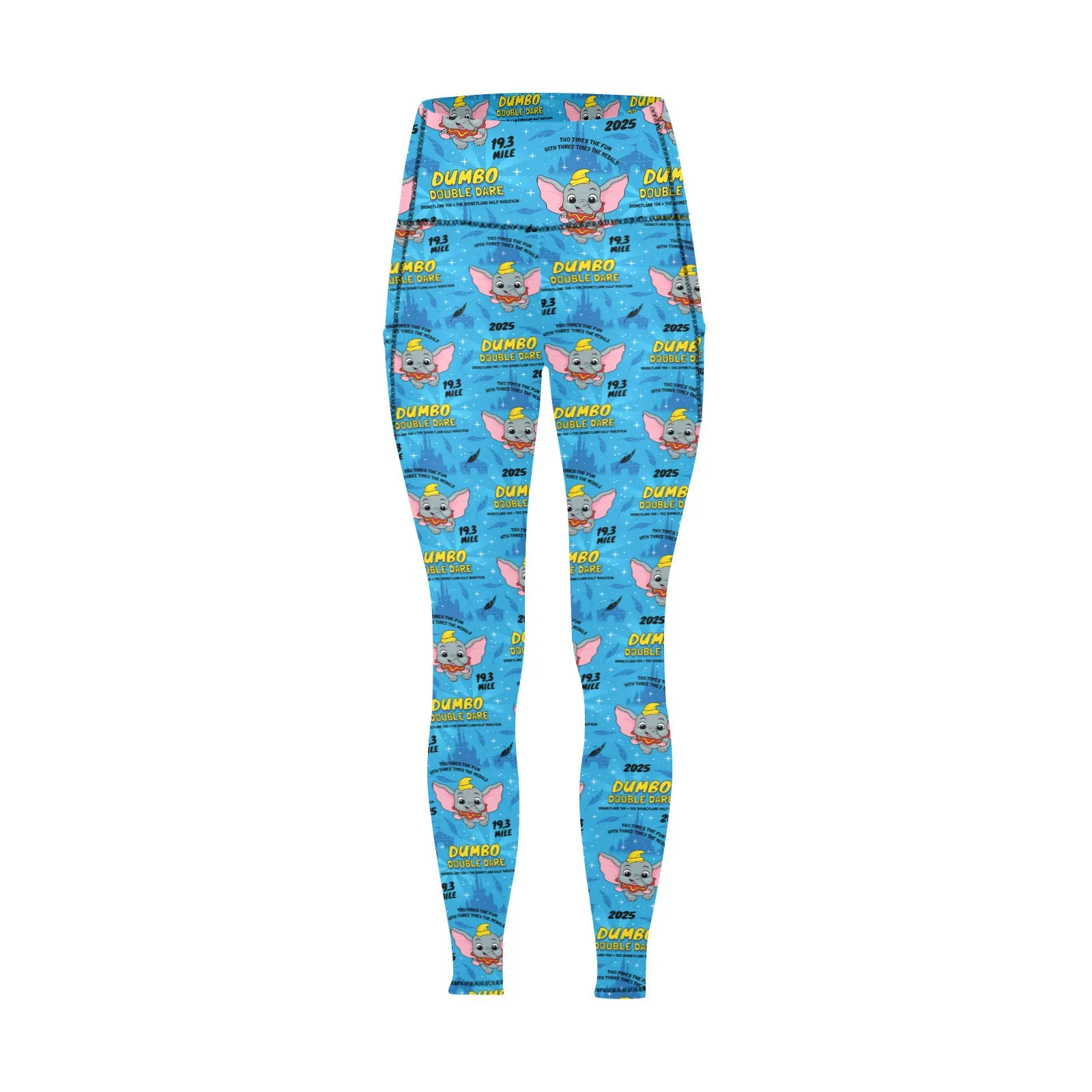 Disneyland Dumbo Double Dare Women's Athletic Leggings Wth Pockets