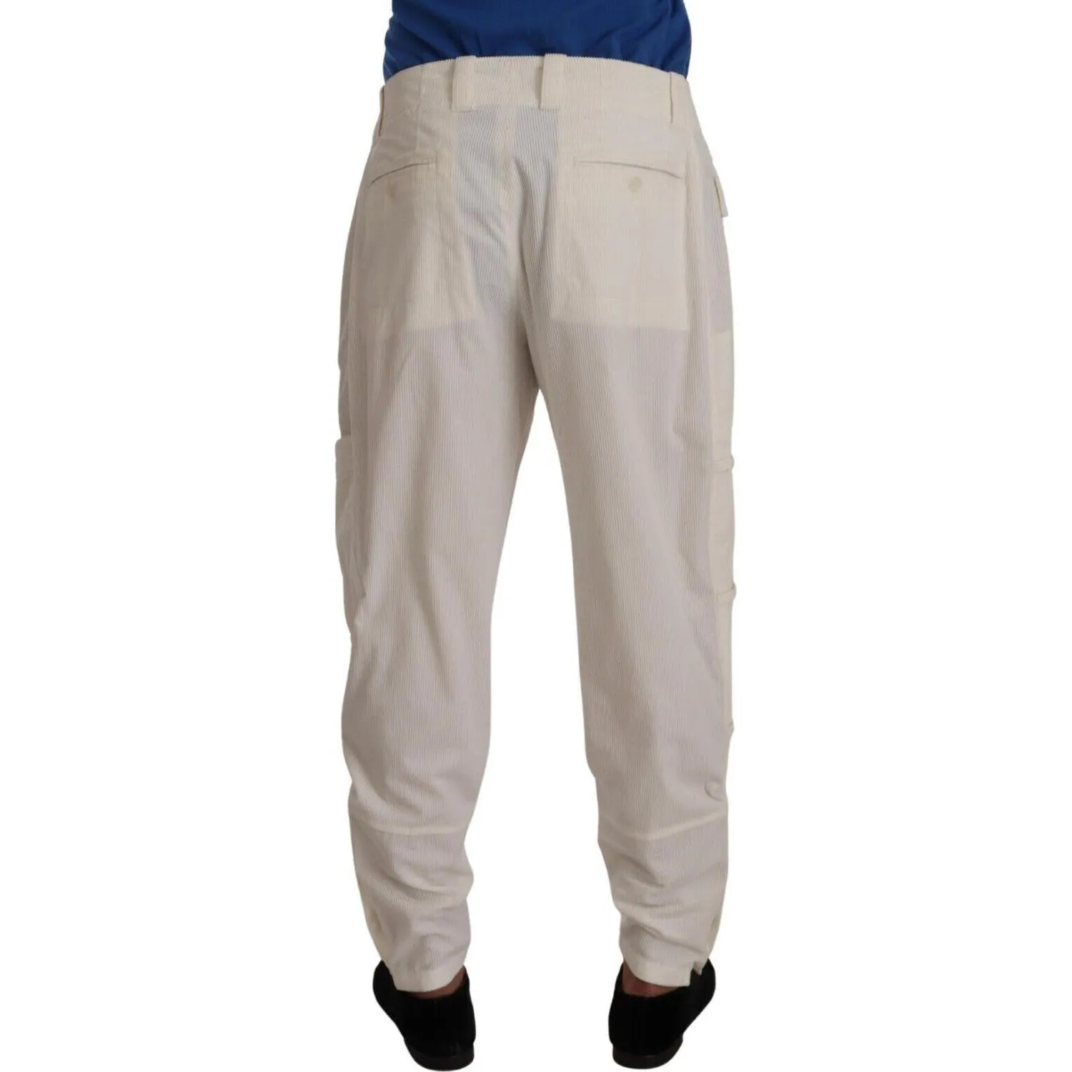 Dolce & Gabbana Elegant Off White Cargo Pants - Regular Fit