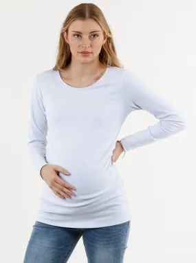 Essential Maternity Long Sleeve Tee in White