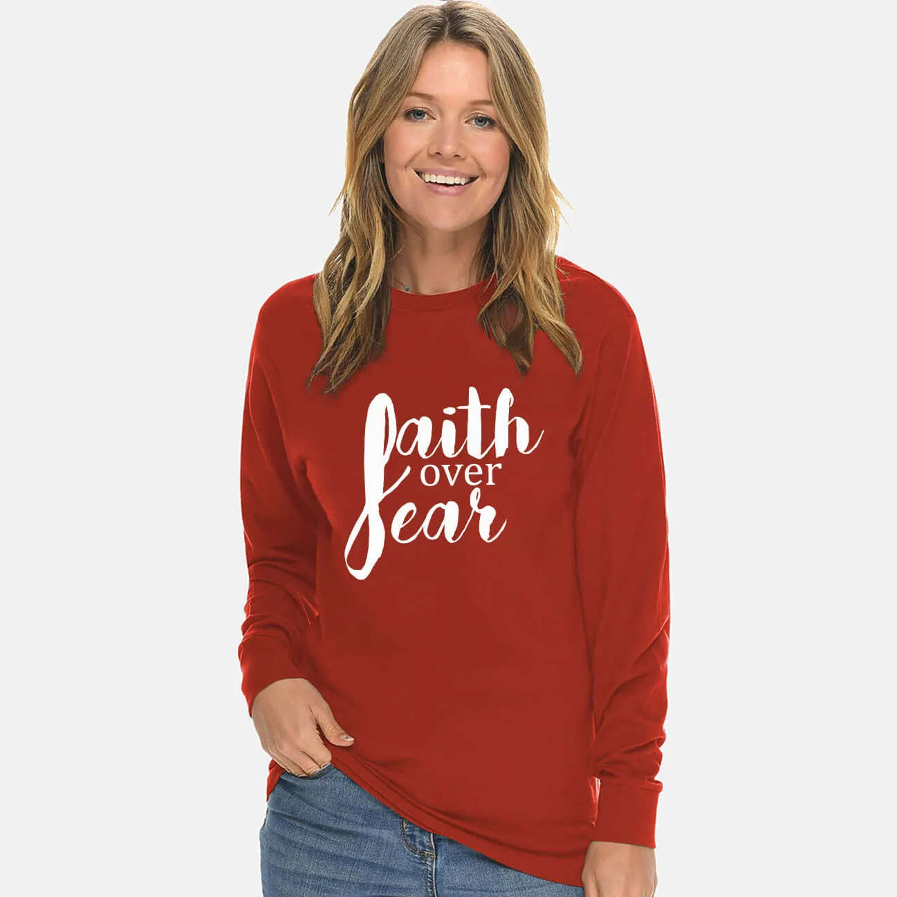 Faith Over Fear Unisex Long Sleeve T Shirt