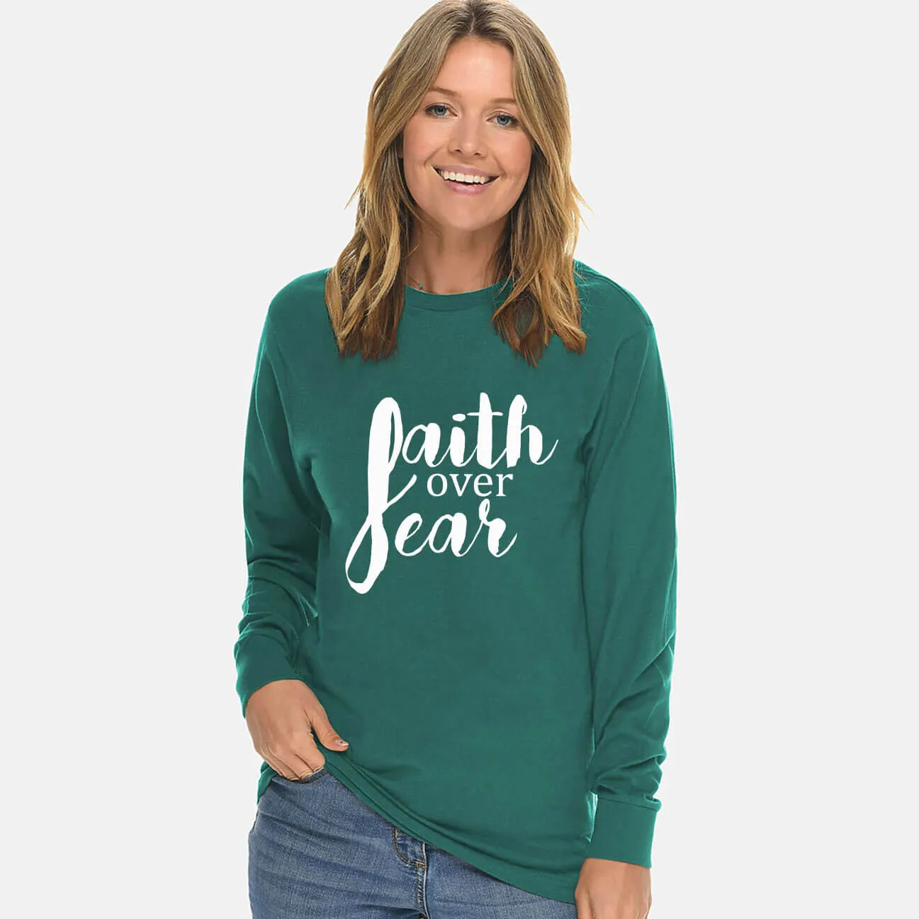 Faith Over Fear Unisex Long Sleeve T Shirt