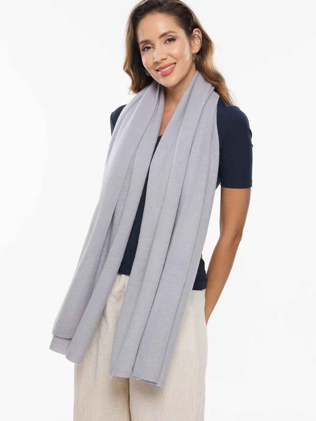 FlexKnit Silver Cashmere Wrap