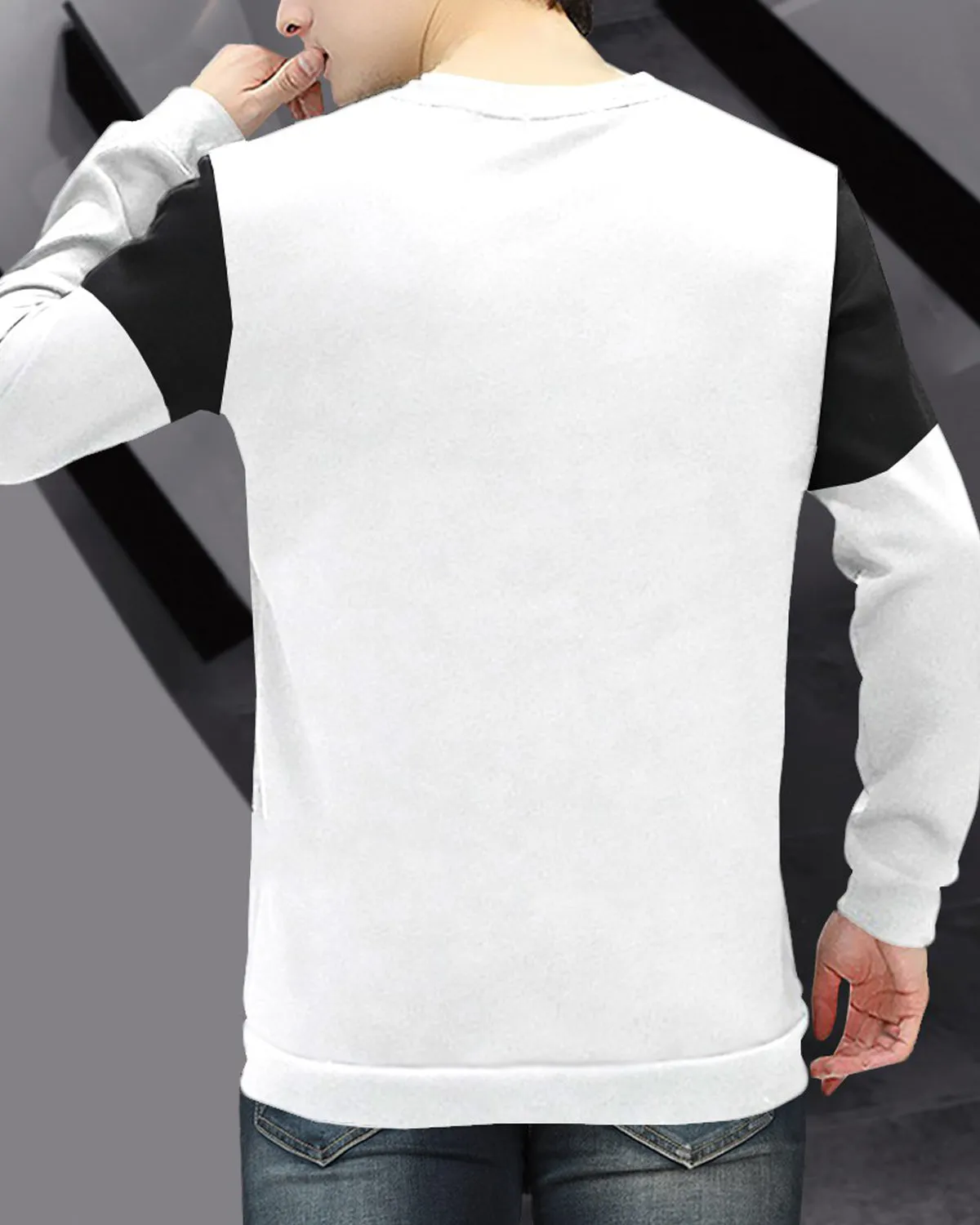 Full Sleeve Music Printed White Tshirt