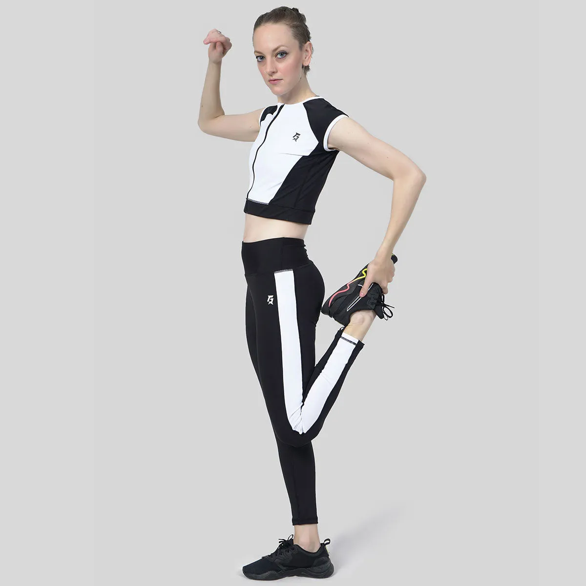 GA Variegated Leggings (Black-White)