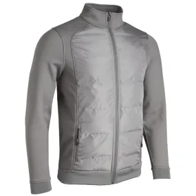 GLENMUIR Callander Zip Front Padded Hybrid Golf Jacket - Mens - Mid Grey Marl