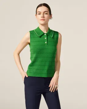 Grass Green Graf Knit Top