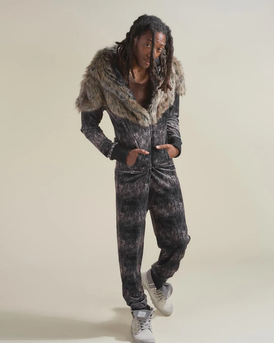 Grazer Wolf Artist Edition Faux Fur Animal Onesie | Men's