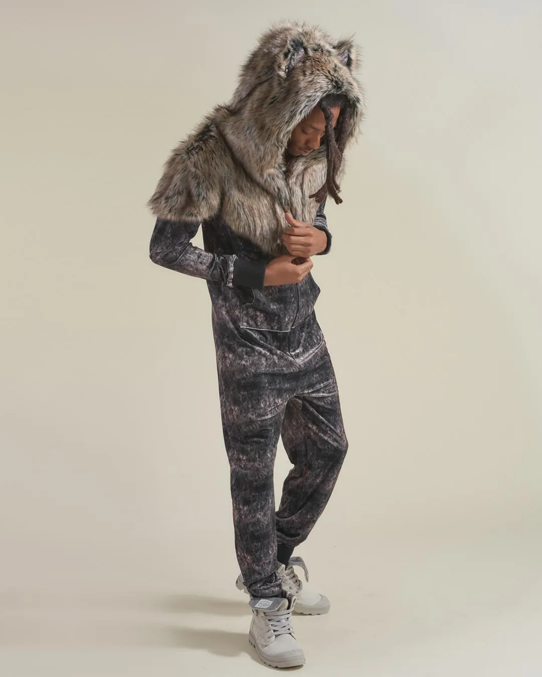 Grazer Wolf Artist Edition Faux Fur Animal Onesie | Men's