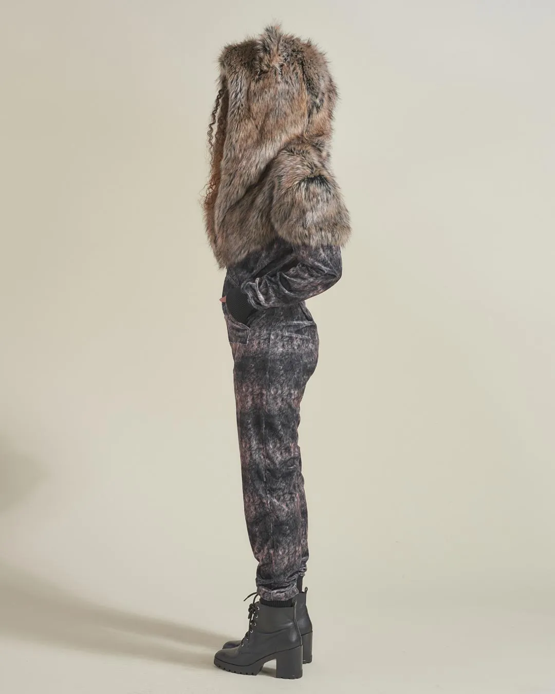 Grazer Wolf Artist Edition Faux Fur Animal Onesie | Women's