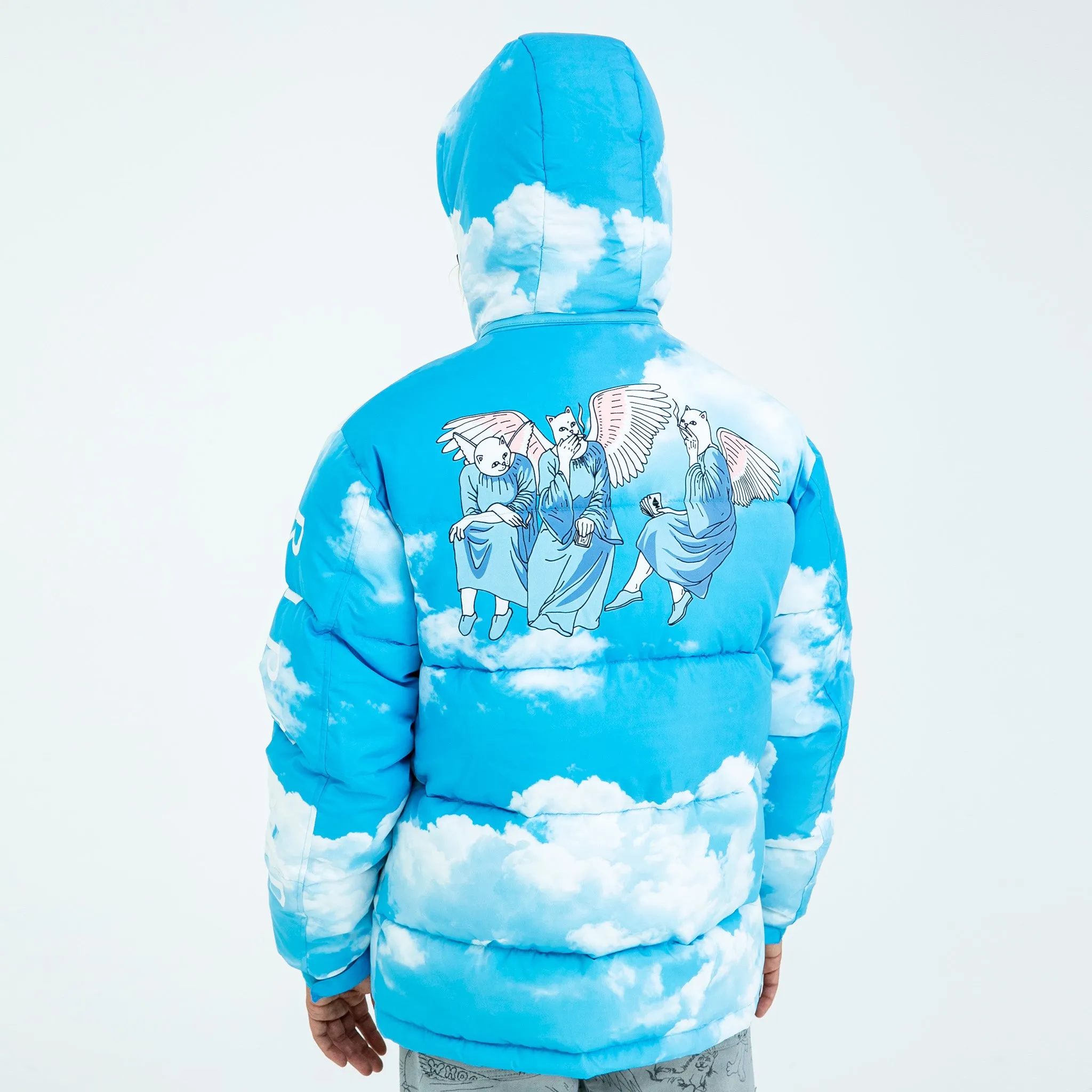 Heaven And Hell Puffer Jacket (Blue)