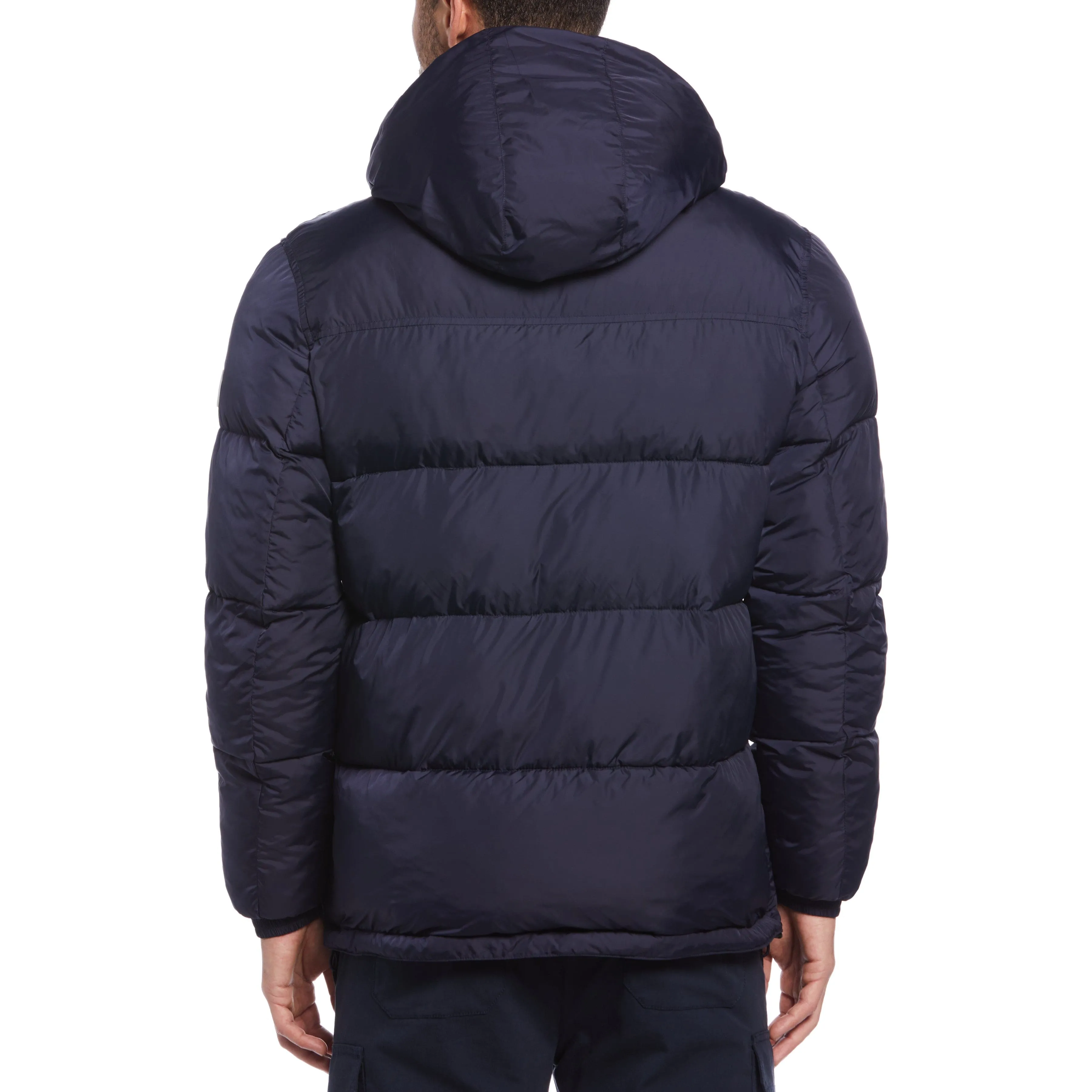 Heavyweight Color Block Hooded Puffer Jacket