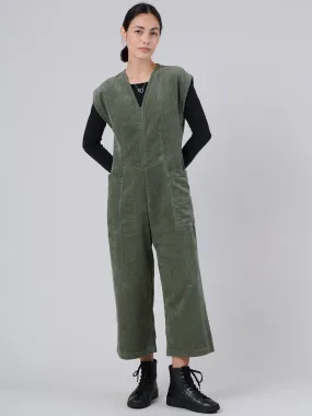 Hemp Organic Cotton Corduroy Jumpsuit with Patch Pockets