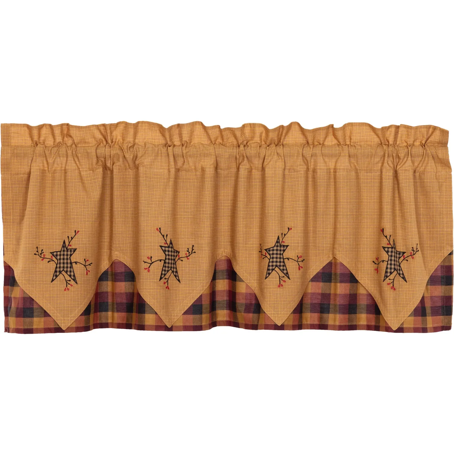 Heritage Farms Primitive Star and Pip Valance Layered 20x60