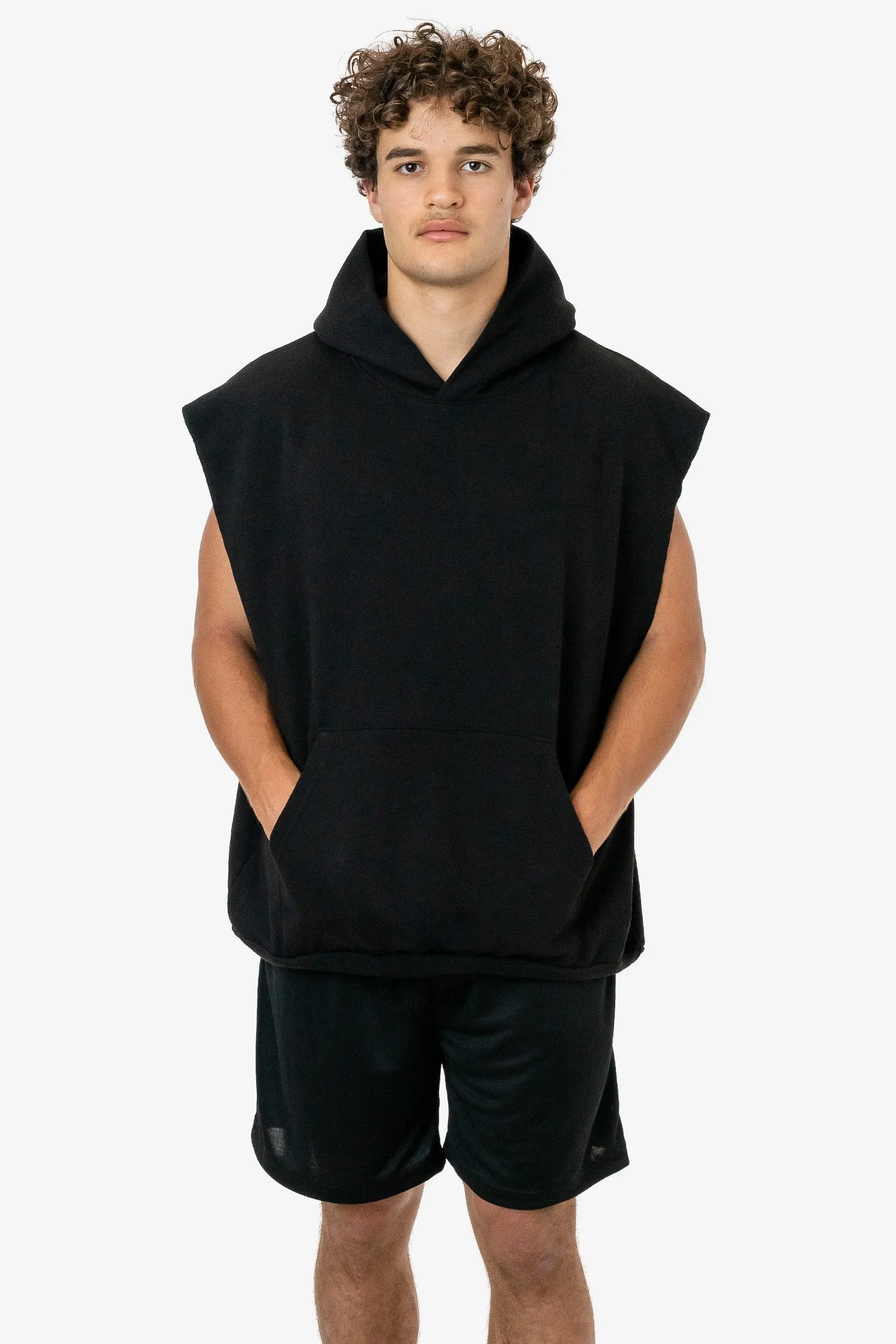 HF08 - Heavy Fleece Sleeveless Hoodie (Piece Dye)