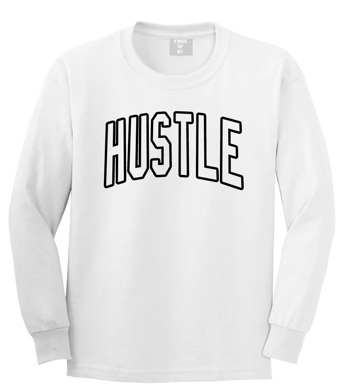 Hustle Outline Mens Long Sleeve T-Shirt