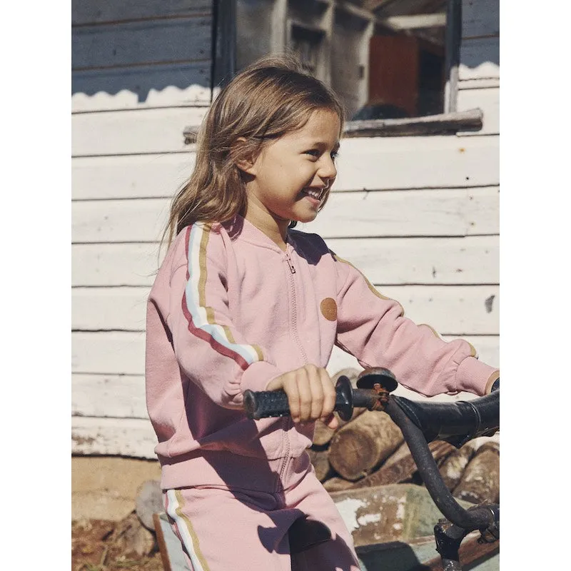 Huxbaby Dusty Rose Retro Track Jacket