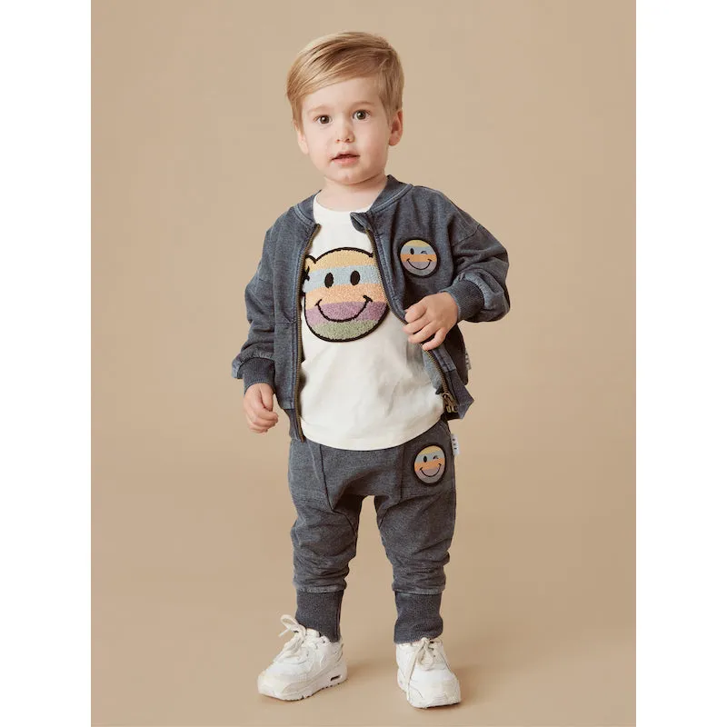 Huxbaby Rainbow Smiley Retro Pocket Track Jacket