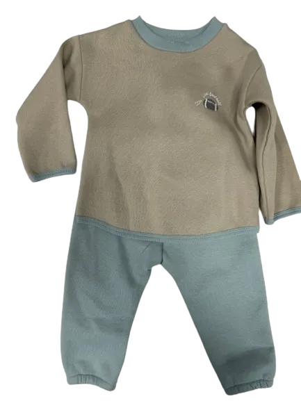 Infant & Toddler Sweatshirt and Sweatpants Football Themed Set for Little Boys & Girls 2 Piece Outfit