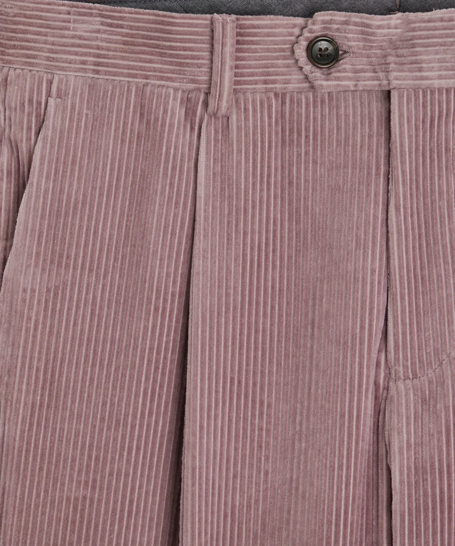 Italian Wide Wale Corduroy Madison Trouser in Mauve