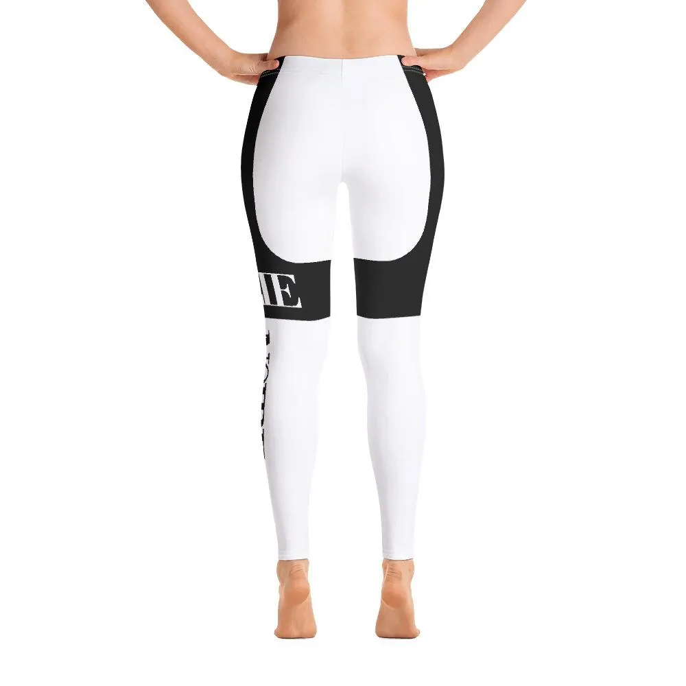 JOLIE NOIRE Leggings White/Black (Plus)