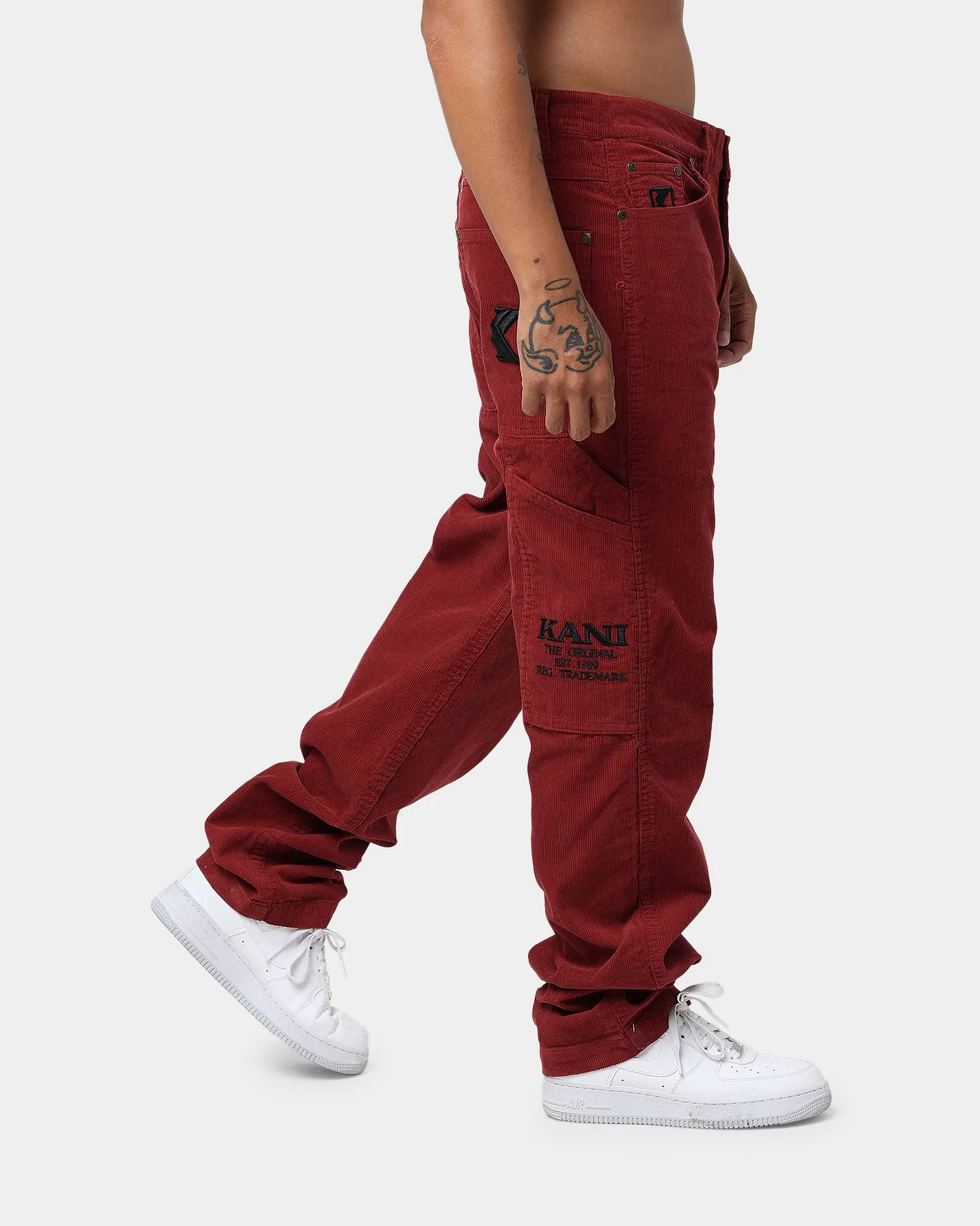 Karl Kani OG Corduroy Pants Dark Red