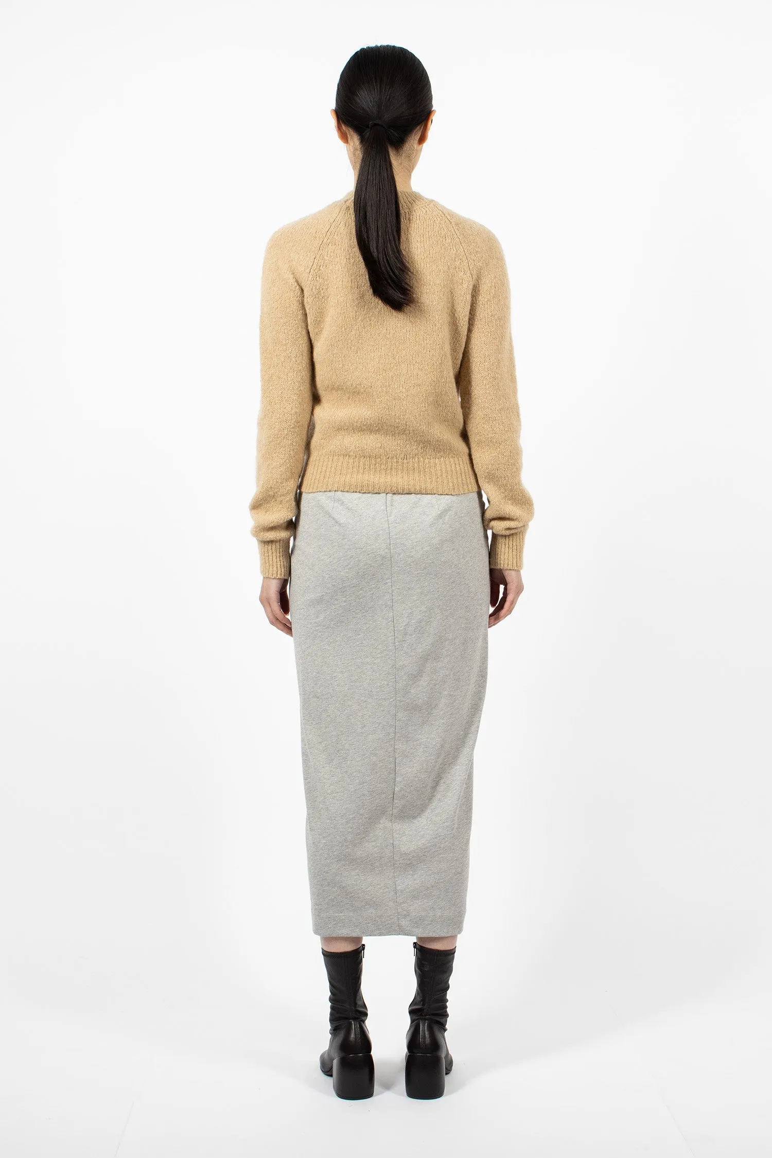 Knotted Jersey Skirt Grey Melange