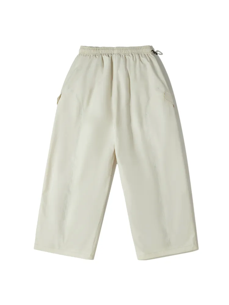 LITAN White Cargo Baggy Snow Pants - Unisex