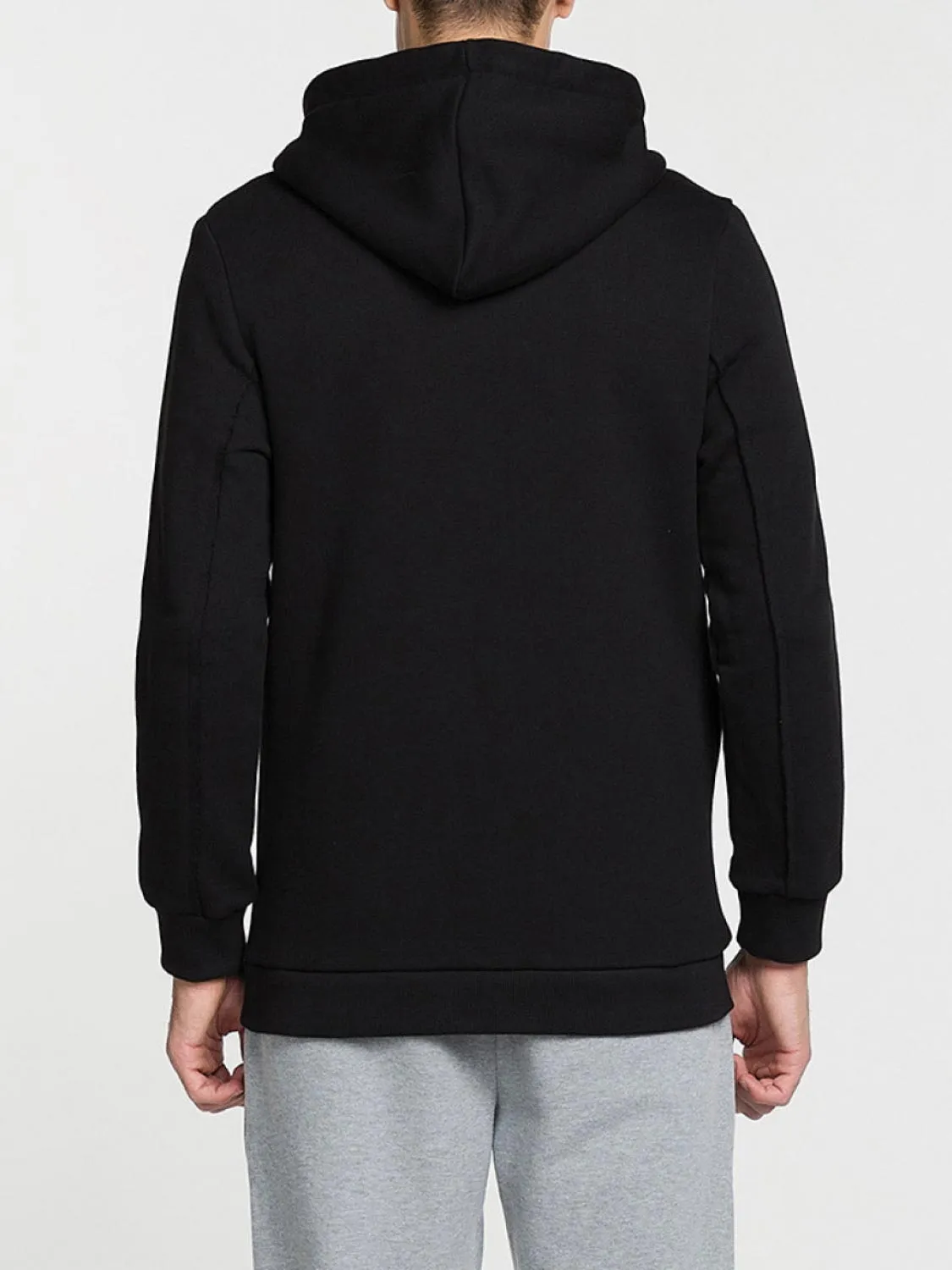 Loopback Cotton-Jersey Zip-Up Hoodie Black