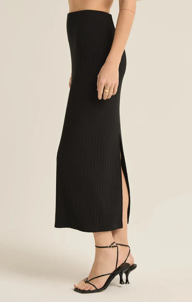 Louisa Rib Midi Skirt