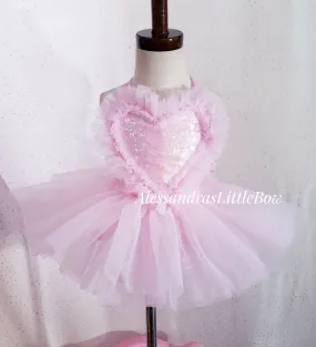 Lovely Heart Tutu Romper pick your color