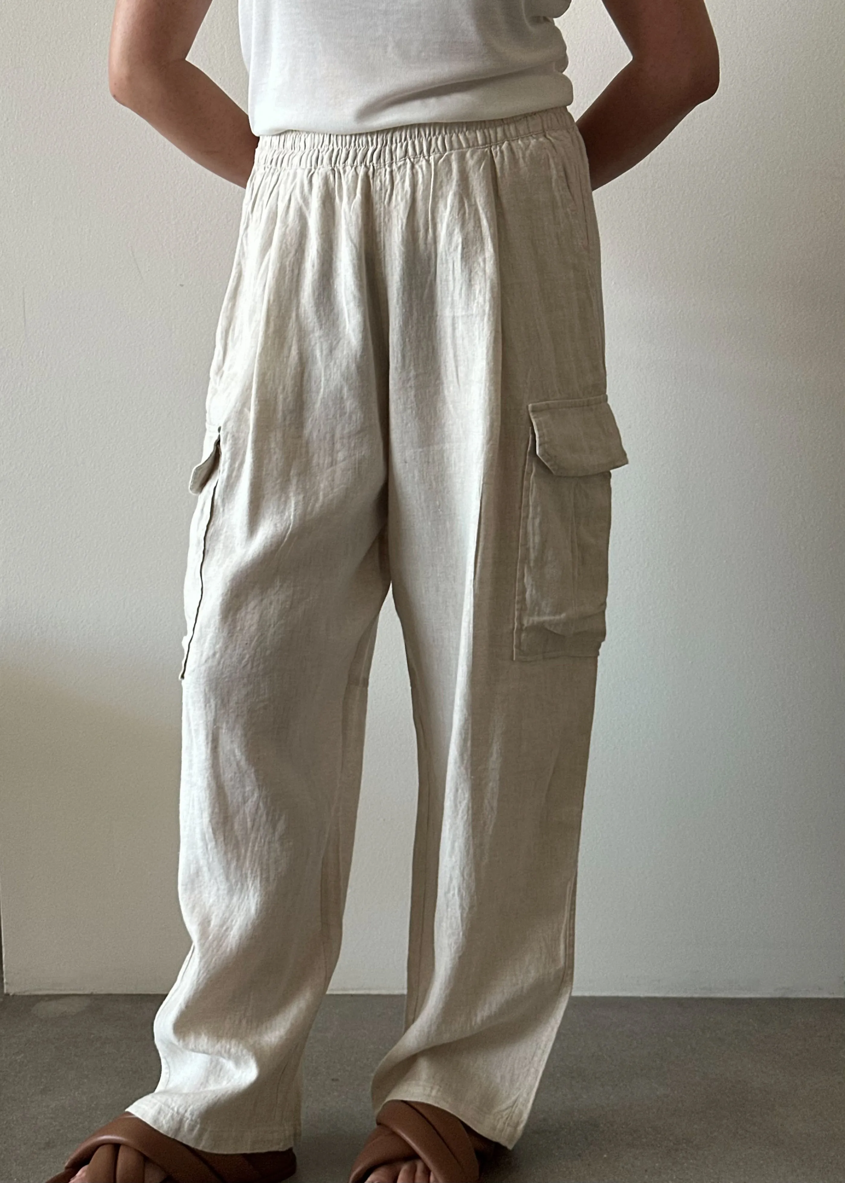 Luca Linen Pants - Natural