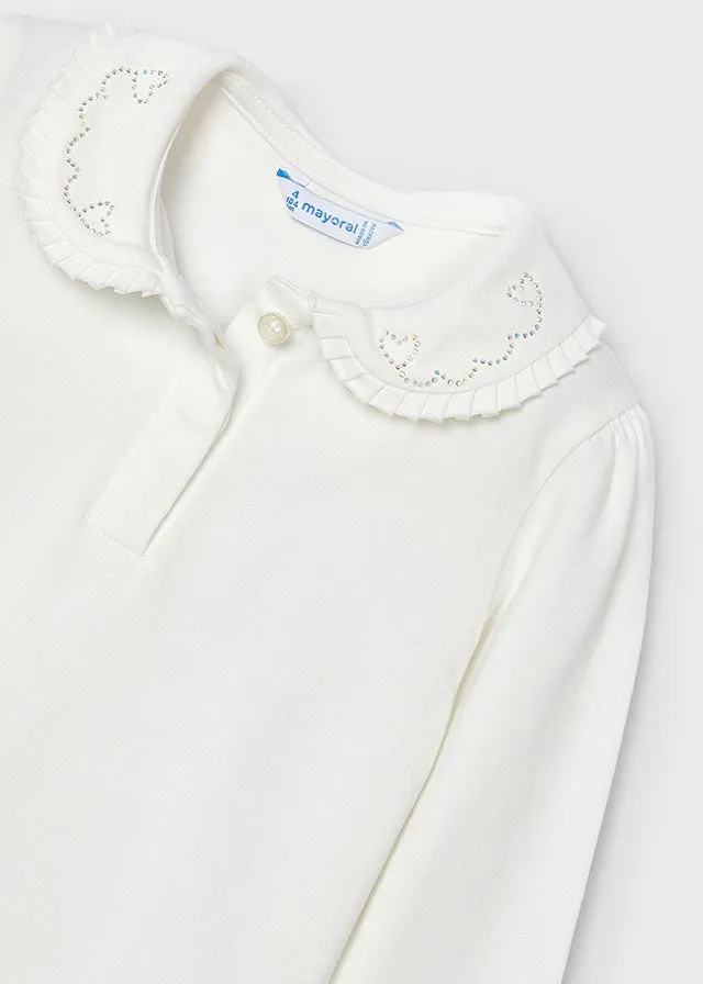 Mayoral Girls Ivory Long Sleeved top