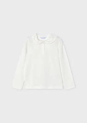 Mayoral Girls Ivory Long Sleeved top