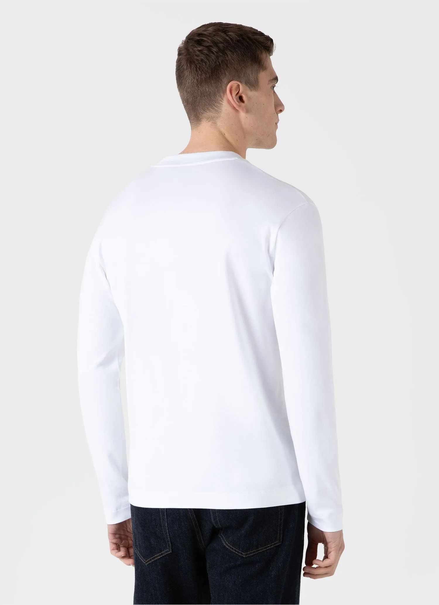 Men's Long Sleeve Heavyweight T-shirt in White