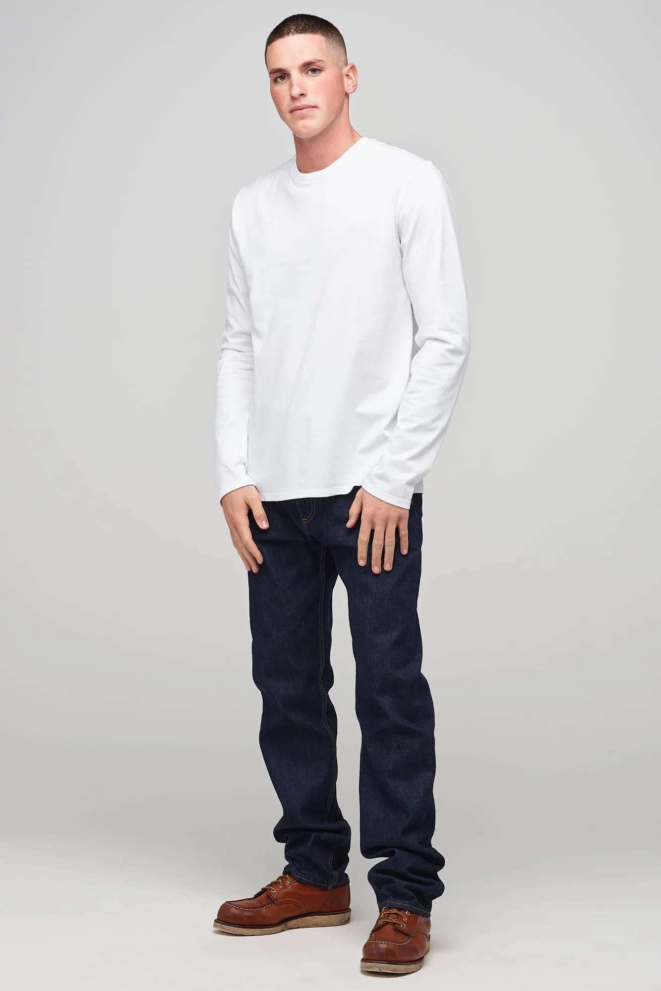 Men's Long Sleeve T Shirt - White