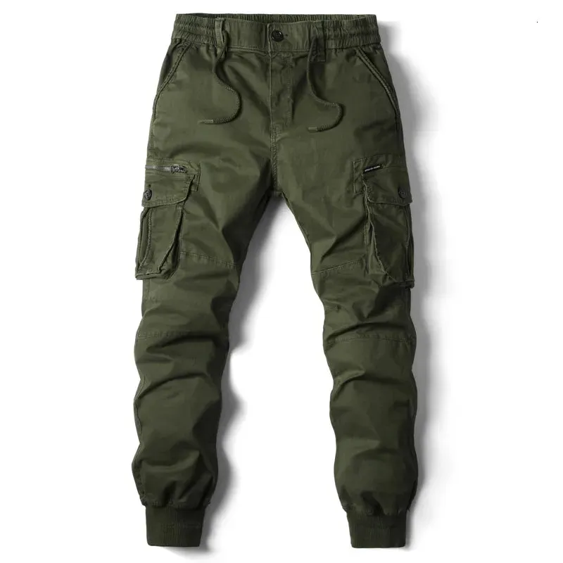 Men's Pants Cargo Pants Men Jogging Casual Pants Cotton Full Length Military Mens Streetwear Mens Work Tactical Tracksuit Trousers Plus Size 230317