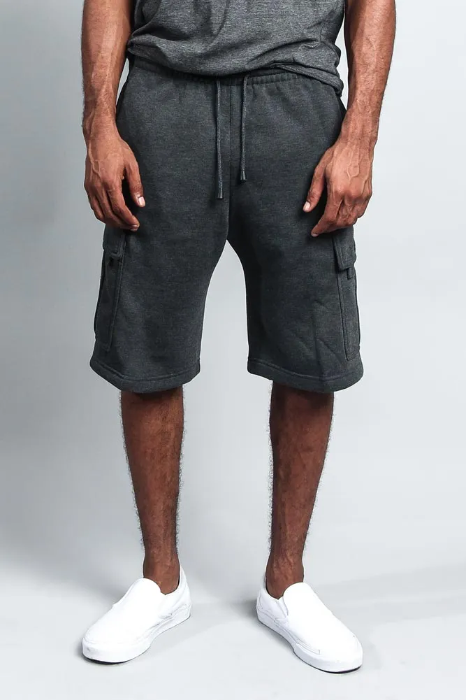 Men's Solid Fleece Heavyweight Cargo Shorts