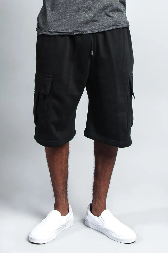 Men's Solid Fleece Heavyweight Cargo Shorts