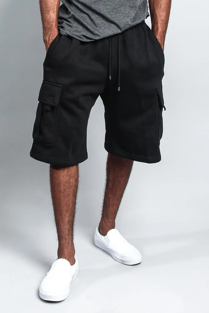 Men's Solid Fleece Heavyweight Cargo Shorts